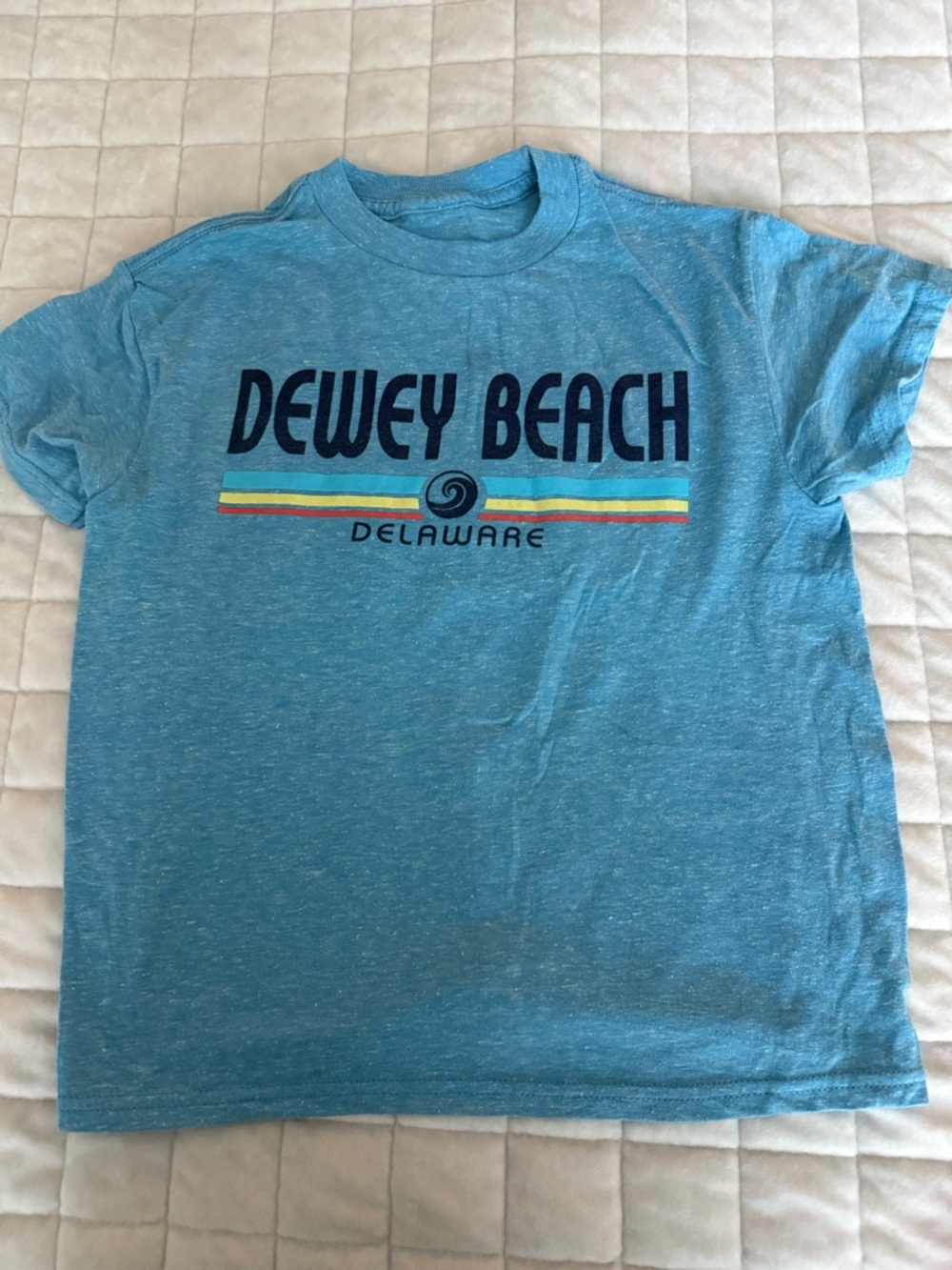 Dewey Beach Delaware Kids Short Sleeve Tee - Blue